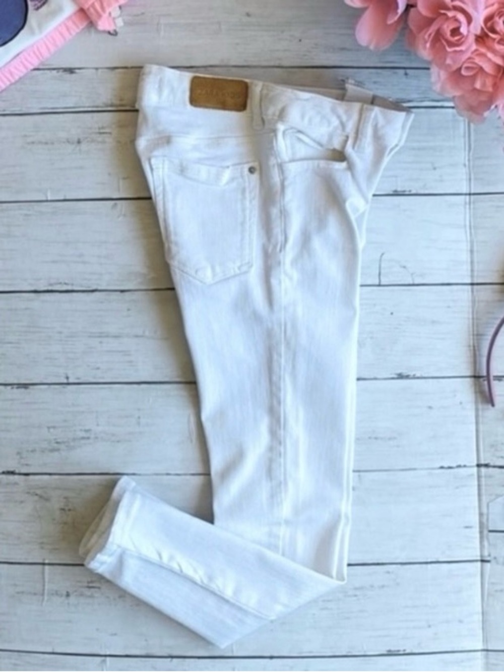 ZARA White Slim Stretch Denim Jeans - Classic Kids Bottoms
